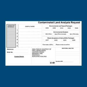 contaminated land analysis request form