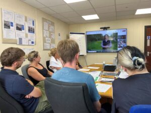 Colleagues at NRM at a GrainCheck drop-in session