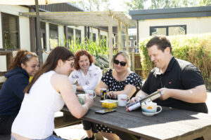 Cawood colleagues working together outside mental health